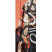 M.X.O 31248 kimono svart/apelsin