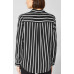 Street One stripped shirtcollar blouse 341794/ Svart & vit 